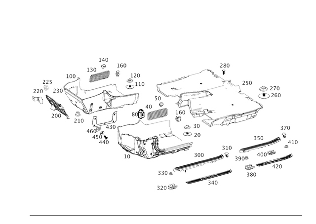 2226807302 - Panelling: Cover Rail for Mercedes-Benz Image