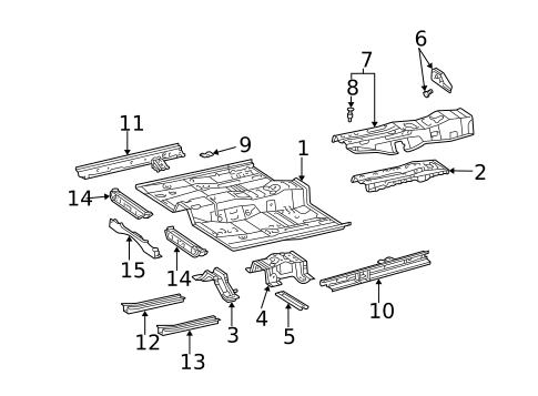 Floor & Rails for 2002 Toyota Camry #0