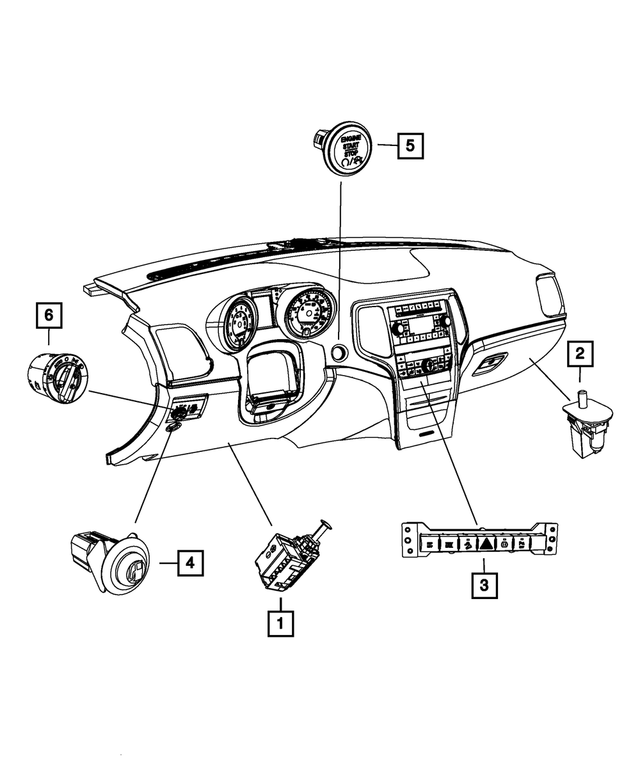 56046507AC - Electrical: Instrument Panel Switch for Mopar Image image
