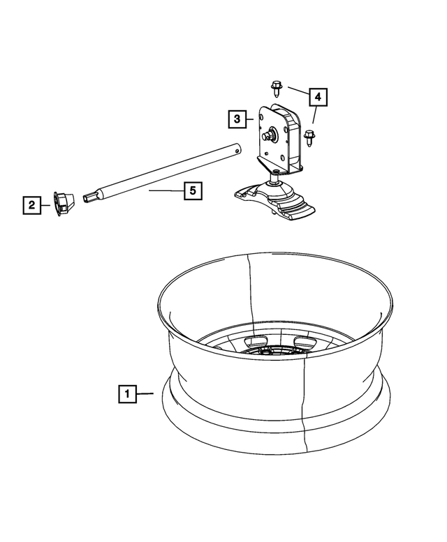 52021649AA - Wheels: Spare Tire Winch Tube Grommet for Mopar Image