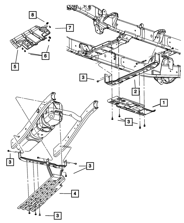68292404AA - Frame, Bumper and Fascia: Hex Head Bolt And Washer for Mopar Image