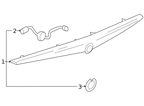 High Mounted Stop Lamp for 2008 Cadillac XLR #0