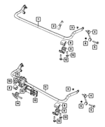 68306981AB - Front Suspension: Stabilizer Bar Link for Jeep: Gladiator Image