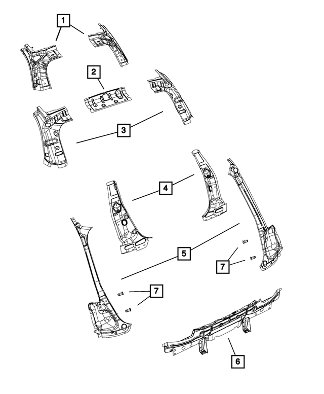 68071349AA - : C-Pillar Extension, Left for Mopar Image