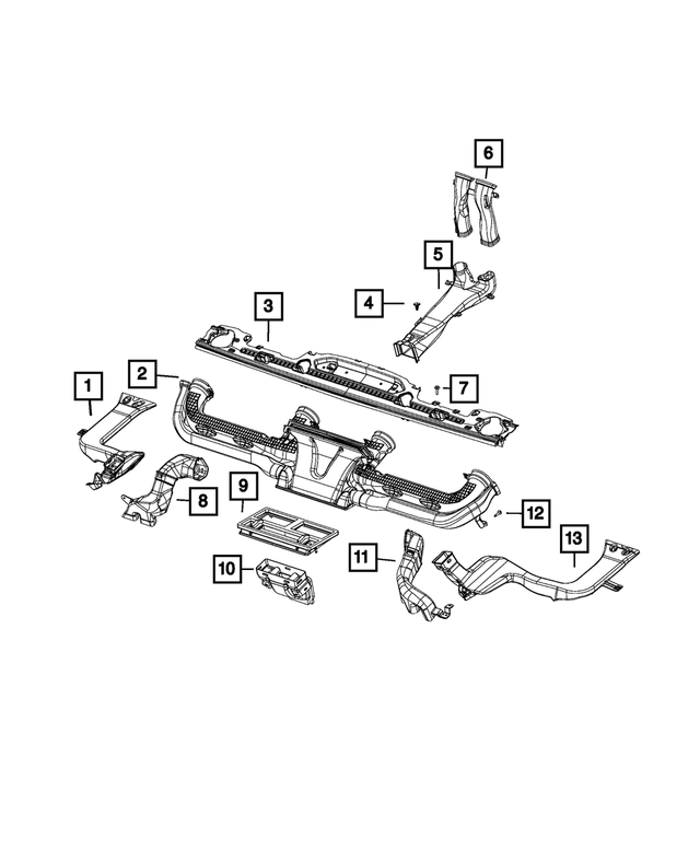 6GD97TX7AB - Air Conditioners and Heaters: Instrument Panel Cap, Left for Mopar Image