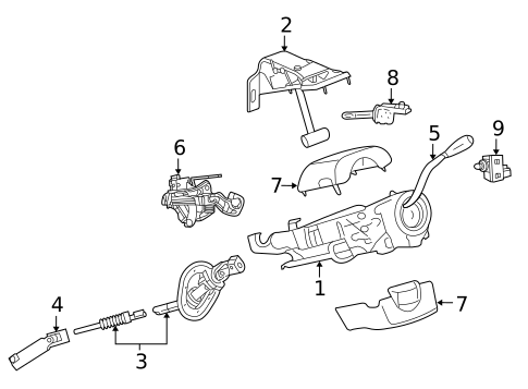 Steering Column Assembly for 2016 Ram 3500 #0