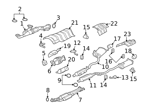 Exhaust Components for 2006 Acura RL #0