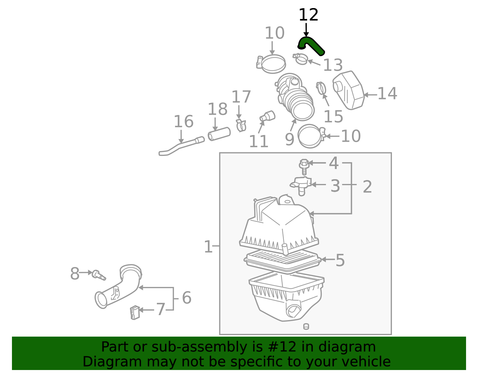 Genuine Official Toyota PCV Valve Hose part# 12261-20011 for 2004 ...