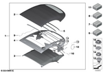 54347947412 - : Mounting Kit, Convertible Top Fabric for BMW Image