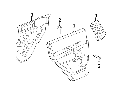 Rear Door for 2008 Jeep Commander #2
