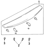 2S4Z6144210AAA - Body: Spoiler Assembly for Ford: Escort | Mercury: Tracer Image