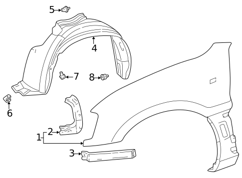 Fender & Components for 1997 Toyota RAV4 #0