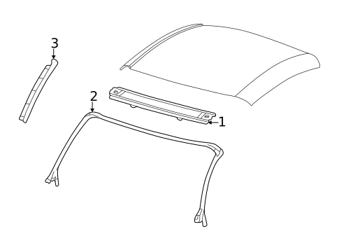 Windshield Header & Components for 2003 Lexus SC430 #0