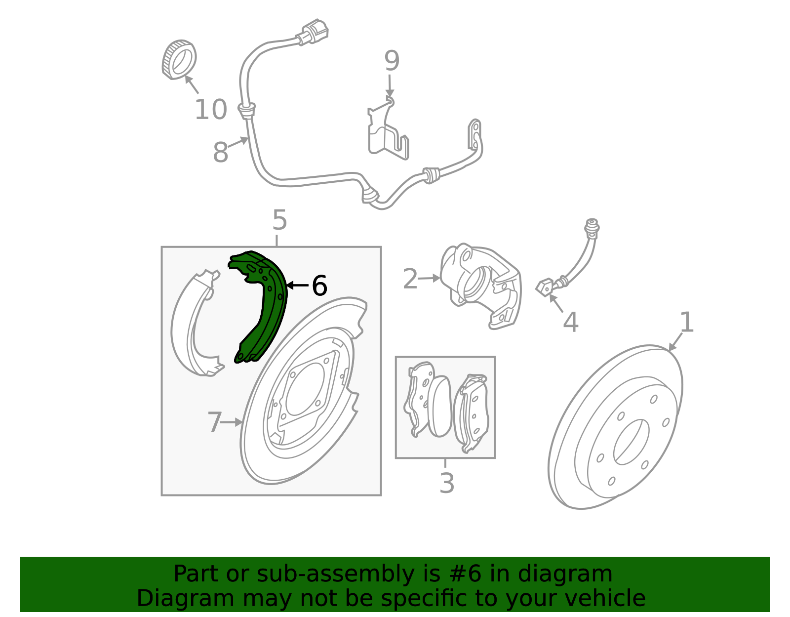 2005-2025 Nissan Rear Parking Brake Shoe Set 44060-EA026 | Parts