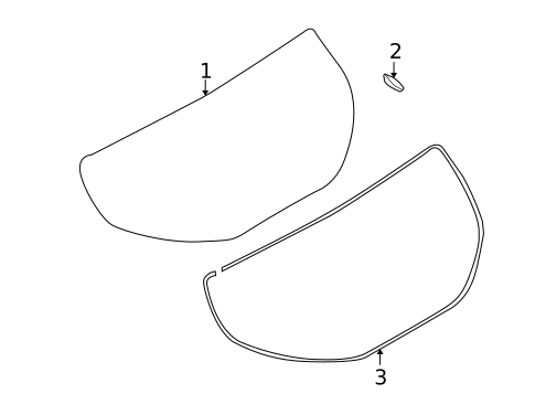 Glass - Lift Gate for 2012 Nissan Murano #0