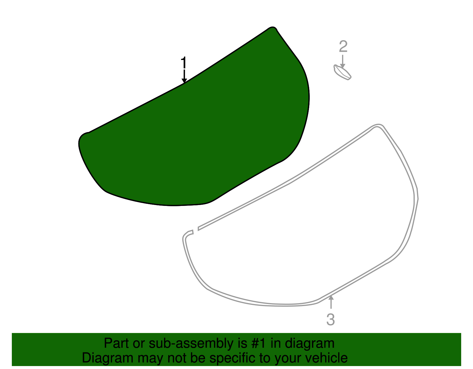 Lift Gate Glass - Nissan (K0300-1AA0B)