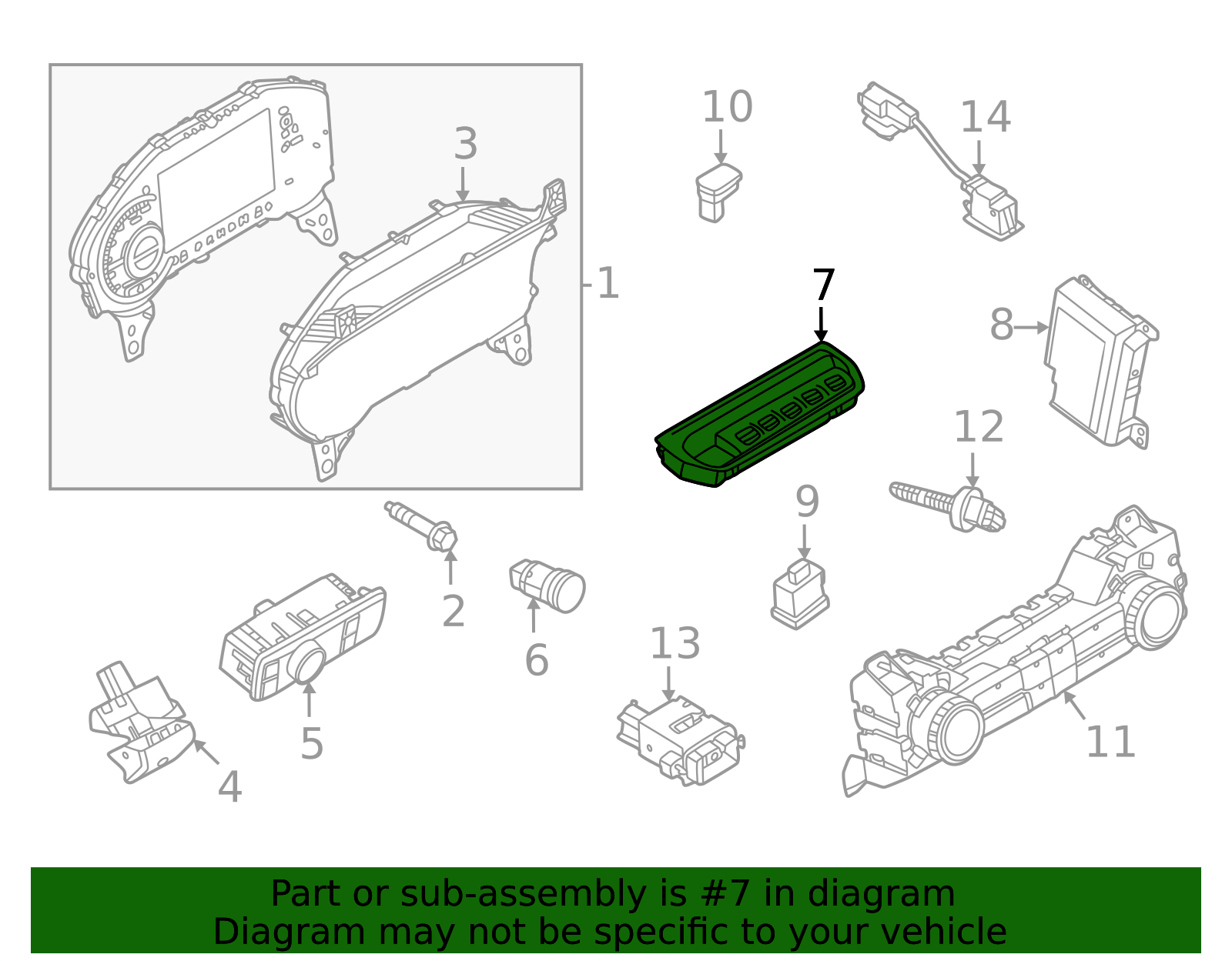 M2DZ-13D730-EA - Switch Assembly - 2021-2025 Ford Bronco