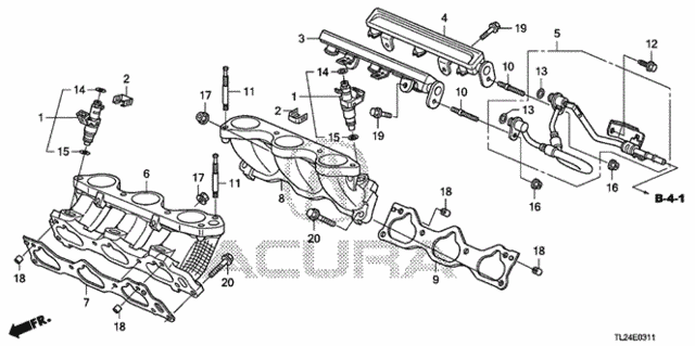 Fuel Injector (V6) for 2011 Acura TSX #0