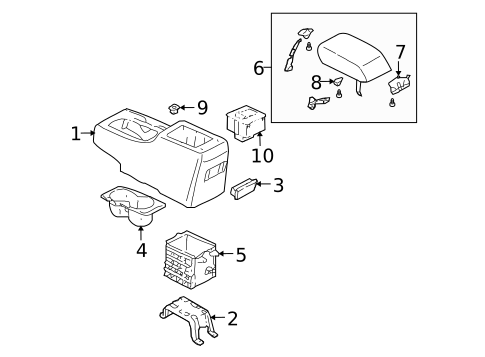 Rear Console for 2006 Mitsubishi Lancer #0