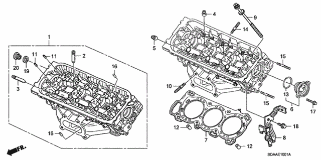 Front Cylinder Head (V6) for 2007 Honda Accord #0
