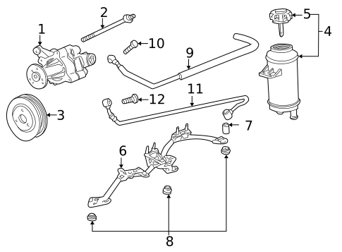 Pump & Hoses for 2001 BMW 740iL #1
