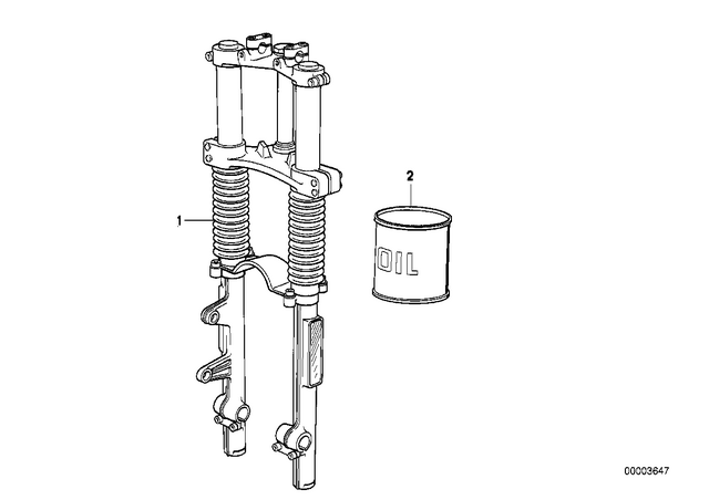 31429062158 - Front Axle, Front Suspension: Telescopic Fork Oil Type 1 - 1000ML for BMW-Motorrad Image
