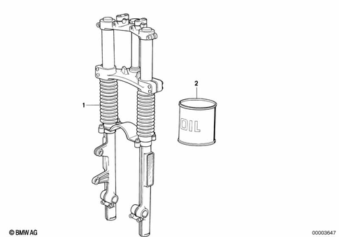 Telescopic Forks, Telelever for 1993 BMW-Motorrad R 100 GS #4