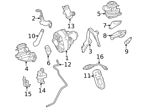 Emission Components for 2010 Mercedes-Benz CLS550 #1