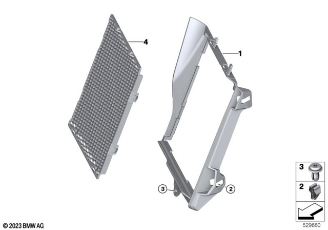 46631541477 - Frame and Mounting Parts: Air Duct, Left -  for BMW-Motorrad Image