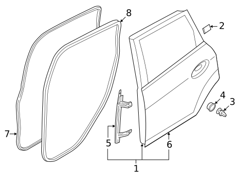 Door & Components for 2014 Ford C-Max #0