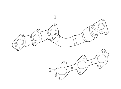 Exhaust Manifold for 2009 Mercedes-Benz ML320 #0
