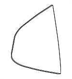 735613BH305 - : Quarter Glass for Acura Image
