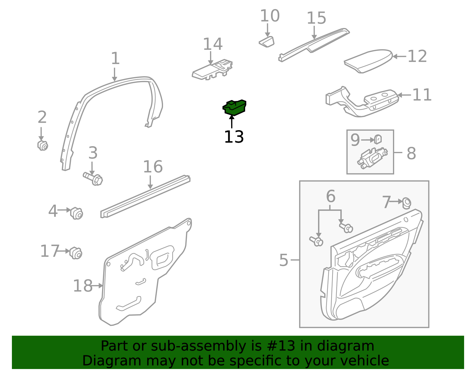 OEM 04-08 Acura TSX Window Button Control Switch Set – Front Rear Left Right 05 06 07