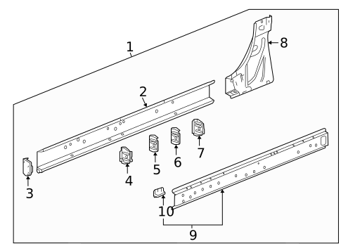 Rocker Panel for 2022 Chevrolet Silverado 1500 LTD #0