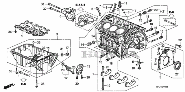 Cylinder Block - Oil Pan (3) for 2010 Honda Odyssey #0