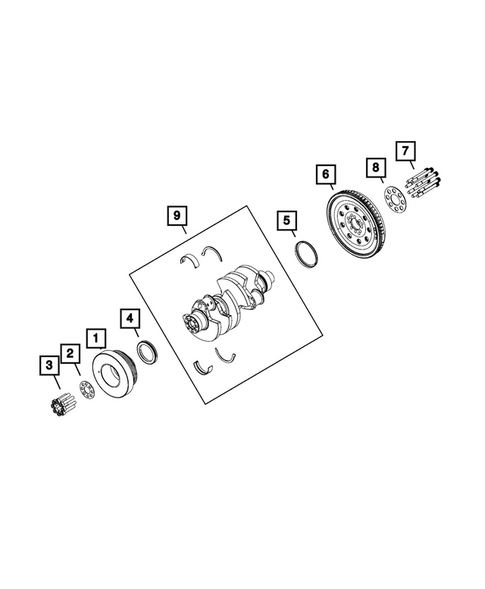 Crankshaft, Piston, Drive Plate, Flywheel, and Damper for 2019 Alfa Romeo Stelvio #0