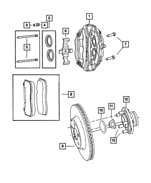 Front Brakes for 2008 Dodge Challenger #0