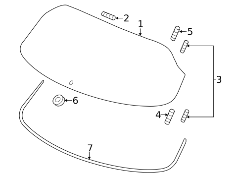 Glass - Lift Gate for 2020 Acura MDX #0