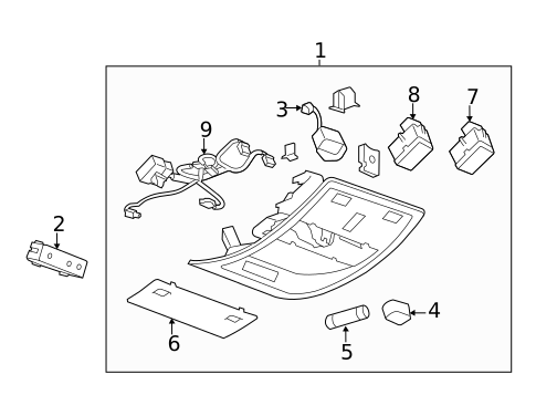 Overhead Console for 2011 Chevrolet Silverado 3500 HD #3