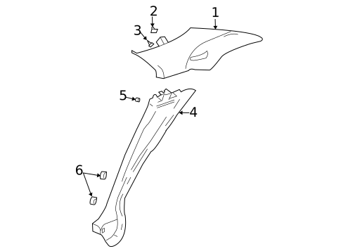 Interior Trim - Quarter Panels for 2005 Cadillac CTS #0