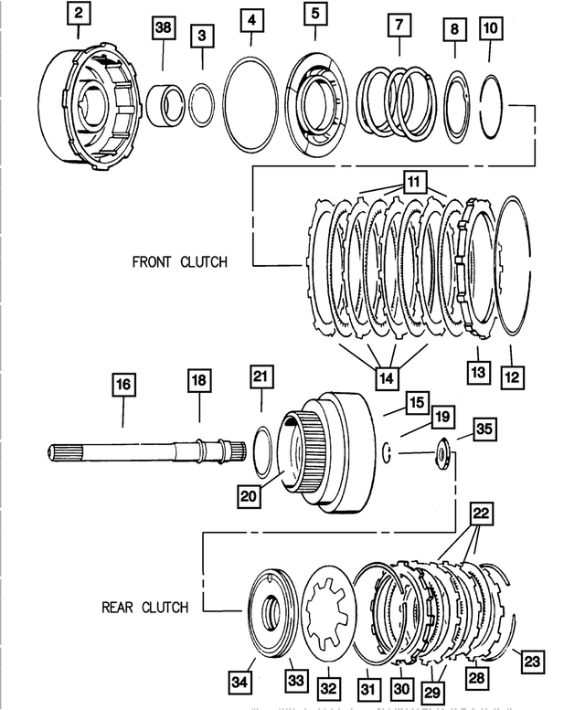 « RL617405AD – Automatic Transmission 3 Speed : Embrayage Avant De La Transmission Retenue Et Manchon pour Mopar Image »