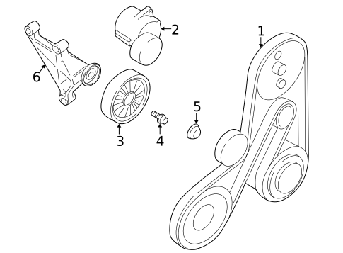 Belts & Pulleys for 2007 Volvo XC70 #0