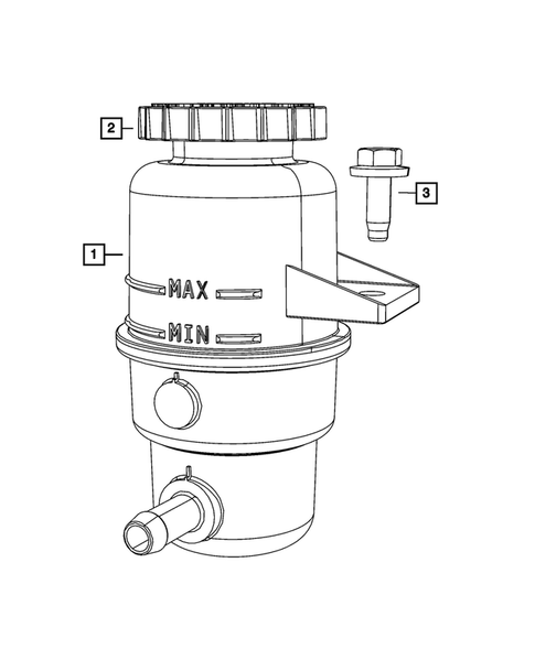 Power Steering Pump and Reservoir for 2011 Jeep Grand Cherokee #1