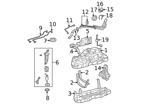 Fuel System Components for 2007 Toyota 4Runner #0