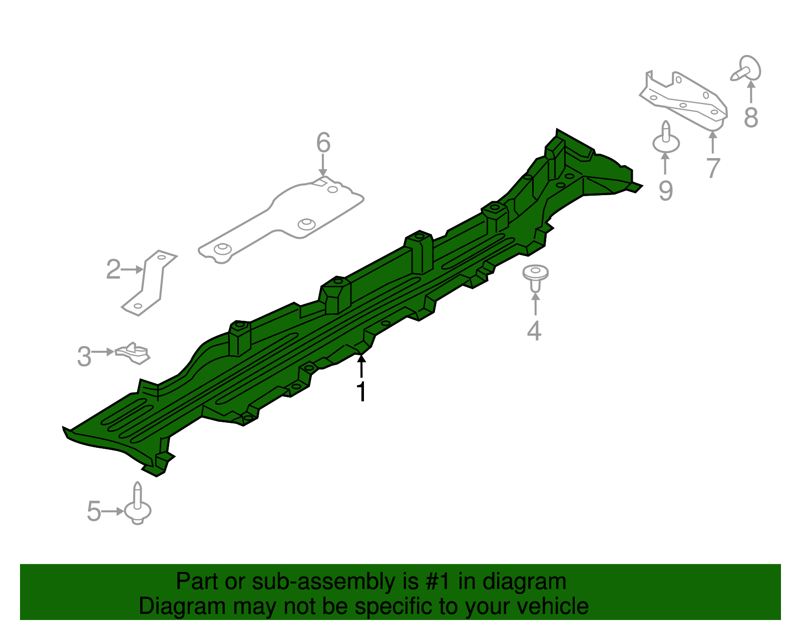 2013-2023 Land Rover 2013-2023 Land Rover - Under-Body Shield LR178269 ...