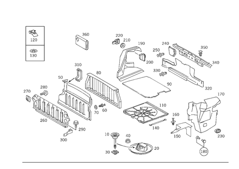 Luggage Compartment Covering for 1993 Mercedes-Benz 600SL #1