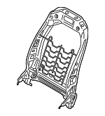 52107421860 - Body: Seat Back Frame for BMW: 230i, 230i xDrive, 430i, 430i xDrive, 840i, 840i Gran Coupe, 840i xDrive, 840i xDrive Gran Coupe, M2, M240i, M240i xDrive, M4, M440i, M440i xDrive, M8, M8 Gran Coupe, M850i xDrive, M850i xDrive Gran Coupe Image