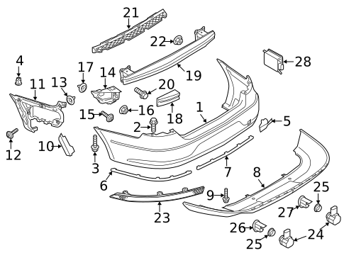 Bumper & Components - Rear for 2015 Volkswagen CC #0