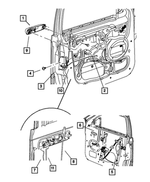 5HW79FFGAJ - Doors, Door Mirrors and Related Parts: Exterior Door Handle, Left for Jeep: Commander, Grand Cherokee Image