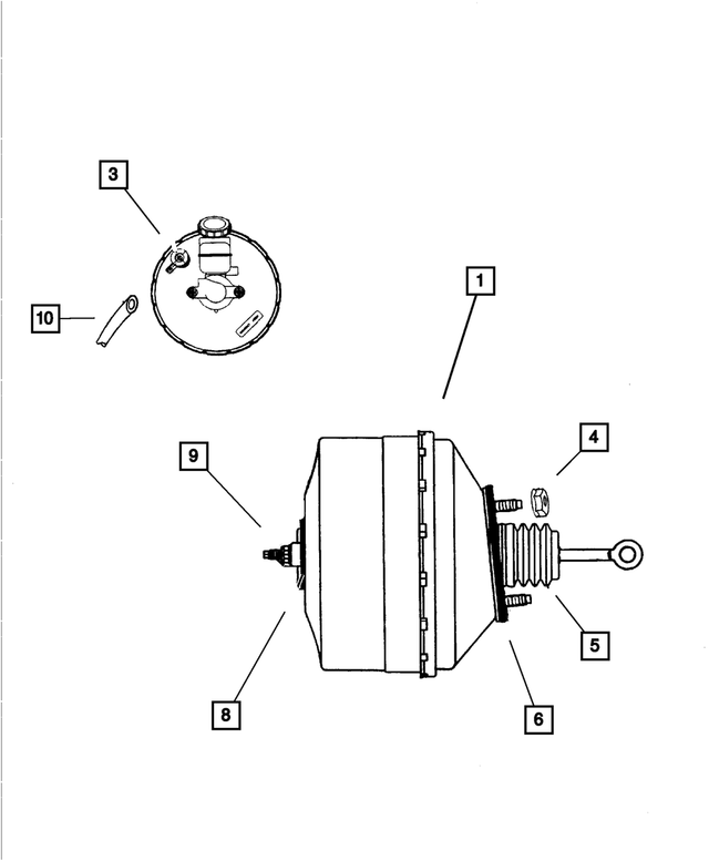 J4003909 - Service Brakes: Hex Flange With Serration Nut, Booster To Dash for Mopar Image image